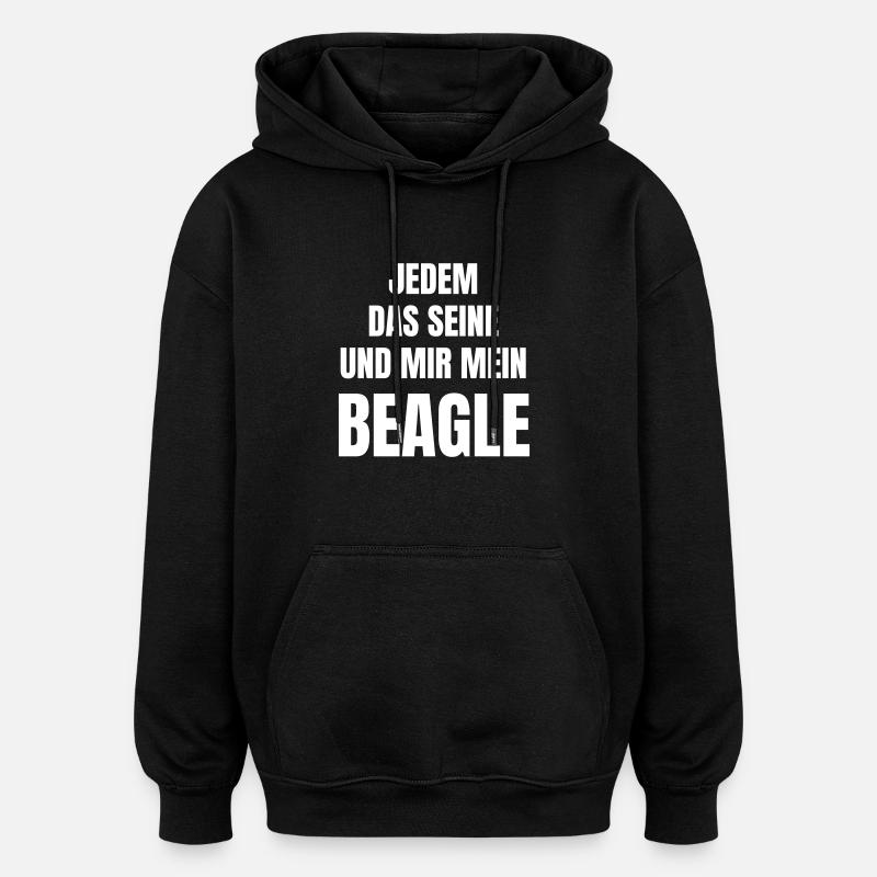 Hunderasse Beagle - Oversized Unisex Hoodie - Schwarz
