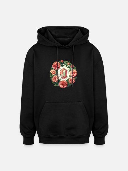Gemstone - Oversized Unisex Hoodie - black