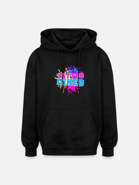 Tattoo Inked Splash - Oversized Unisex Hoodie - Schwarz