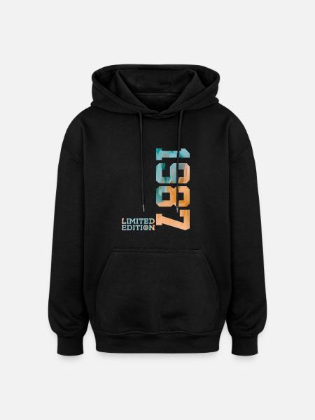 39TH BIRTHDAY LIMITED EDITION 1987 - Oversized Unisex Hoodie - black