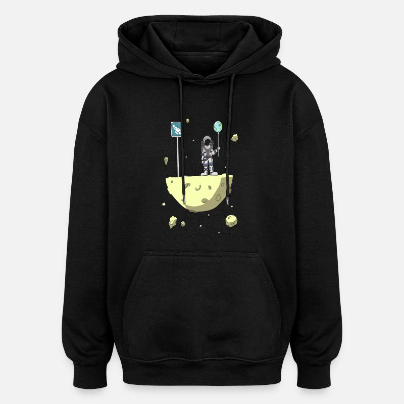 Prochain arrêt: Planète Terre - Sweat à capuche oversize unisexe - noir