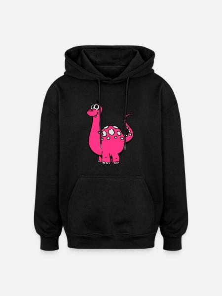 Dino 3c - Sweat à capuche oversize unisexe - noir