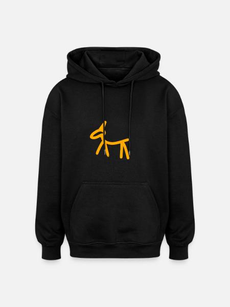 Höhlen Malerei - Oversized Unisex Hoodie - Schwarz