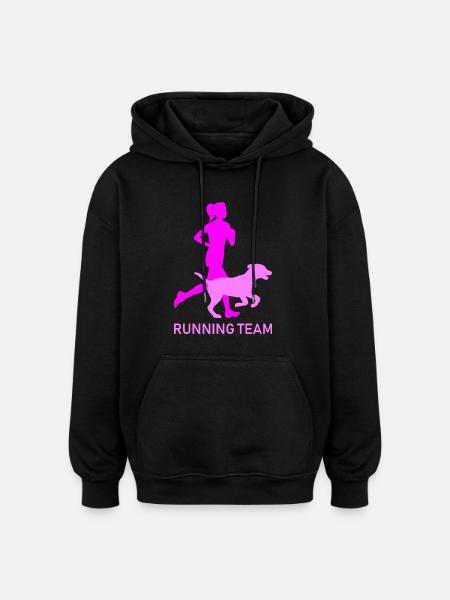 Running team - Oversized Unisex Hoodie - black