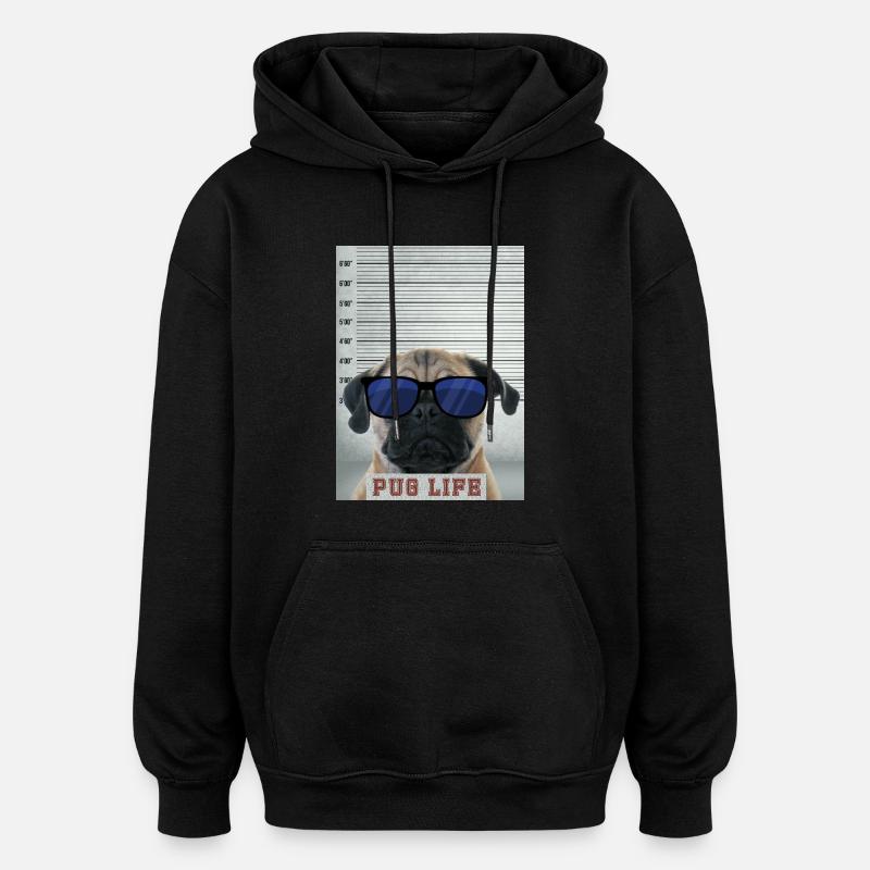 carlin est la vie - Sweat à capuche oversize unisexe - noir