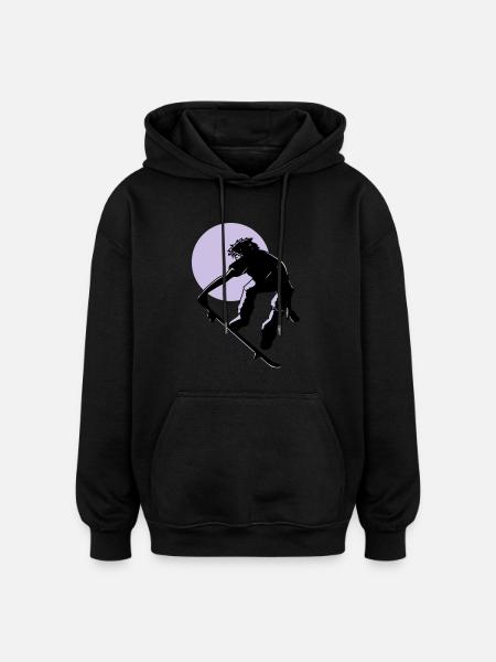 skater - Oversized Unisex Hoodie - Schwarz