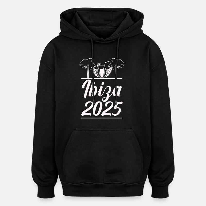 Ibiza 2025 - Sweat à capuche oversize unisexe - noir