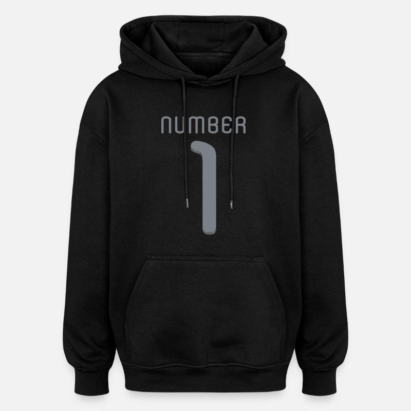 Numéro Un ☝ - Sweat à capuche oversize unisexe - noir
