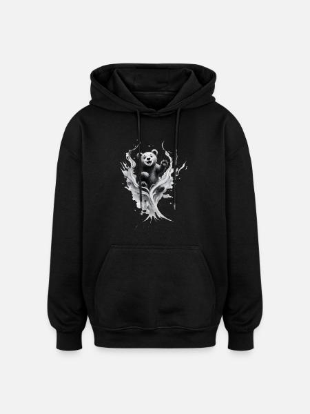 Baby Bear - Oversized Unisex Hoodie - black