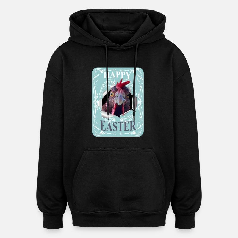 Joyeuses Pâques - Sweat à capuche oversize unisexe - noir