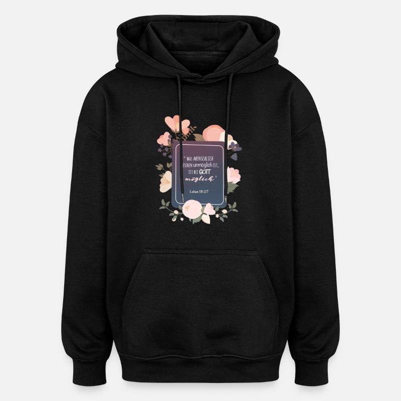 Possible with God - Oversized Unisex Hoodie - black