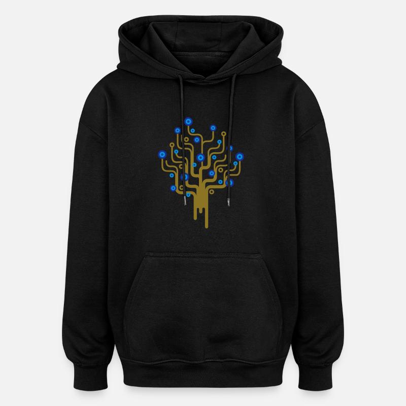 baum2_3f - Oversized Unisex Hoodie - black