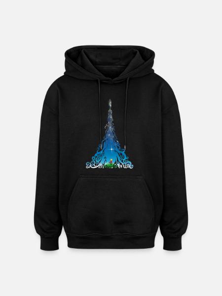 Rocket dreams - Oversized Unisex Hoodie - black