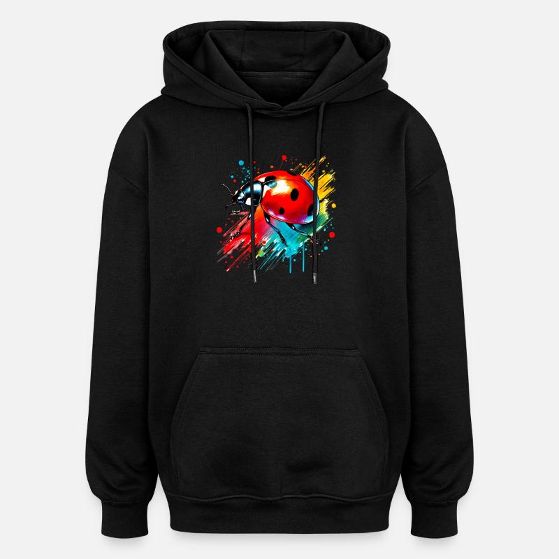 Marienkäfer - Oversized Unisex Hoodie - Schwarz