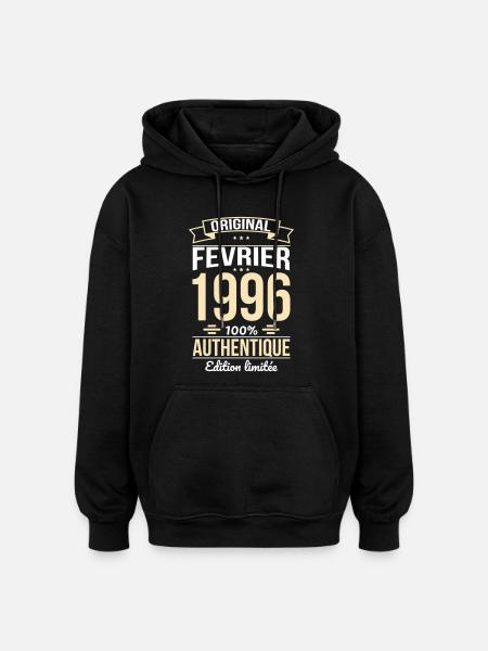 30th Anniversary - Original - February 1996 - Oversized Unisex Hoodie - black