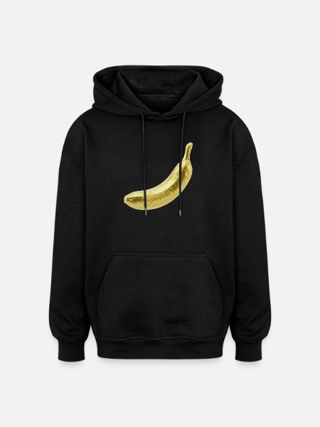 Goldene Banane - Oversized Unisex Hoodie - Schwarz