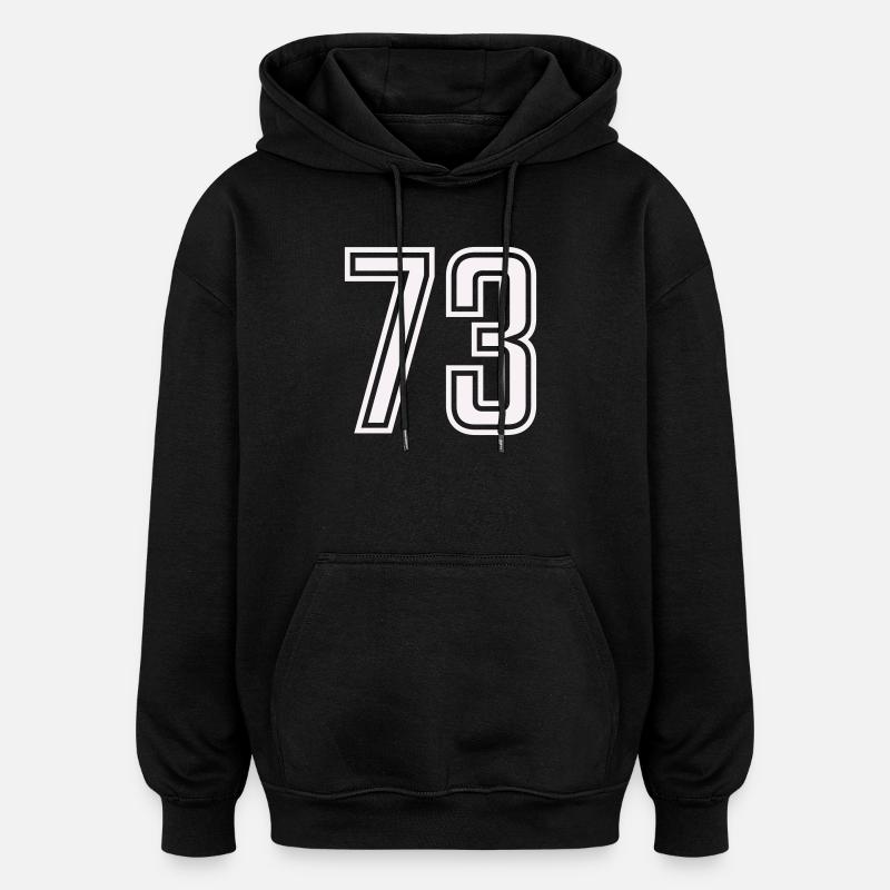 73 - Sweat à capuche oversize unisexe - noir