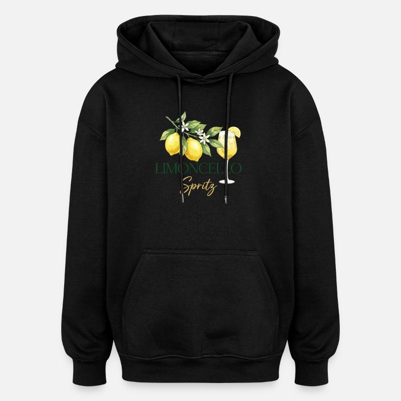 Limoncello Spritz – Summer Drink Lemon Design - Oversized Unisex Hoodie - black