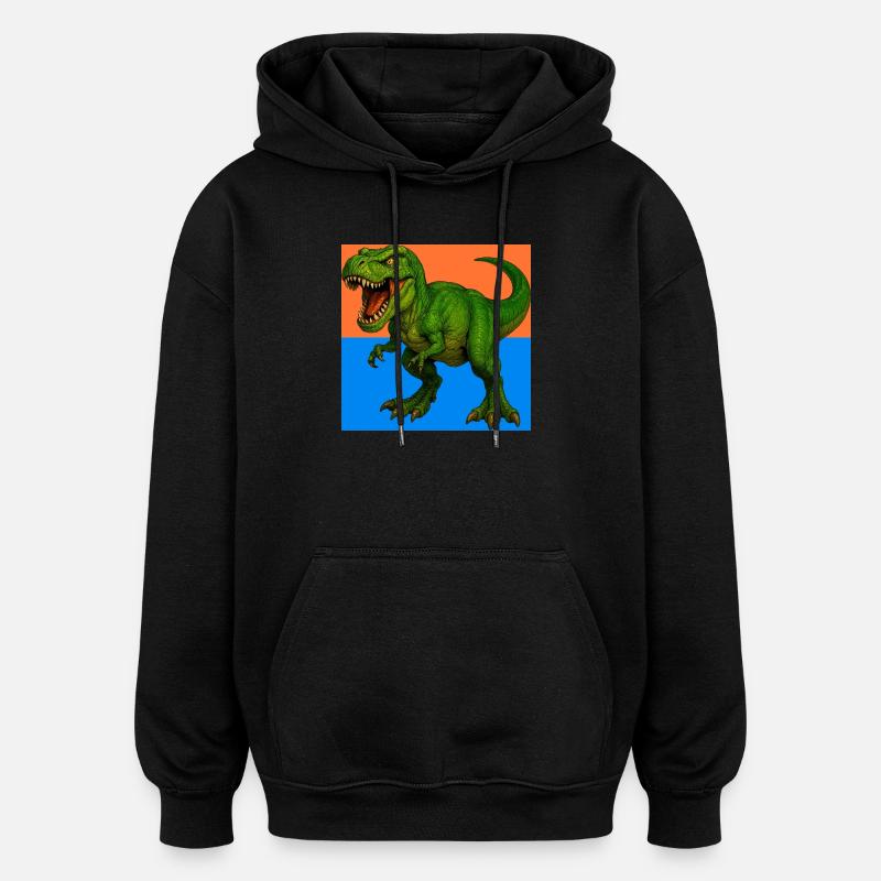 dinosaur - Oversized Unisex Hoodie - black