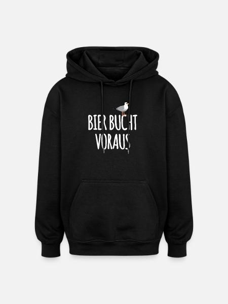 Bier Bucht Seefahrer Kneipe - Oversized Unisex Hoodie - Schwarz