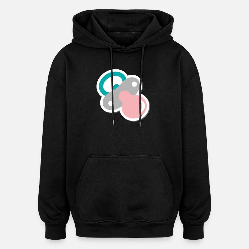 schnuller - Oversized Unisex Hoodie - Schwarz