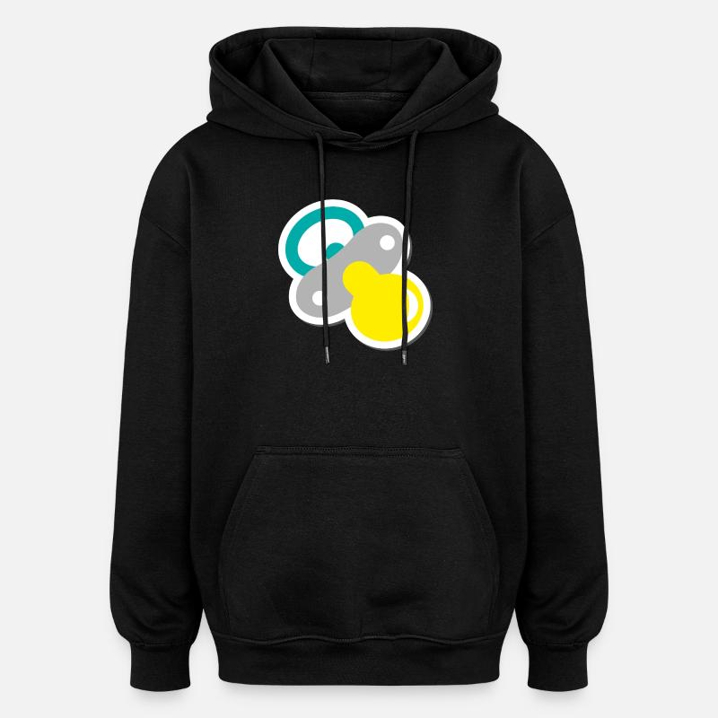 schnuller - Oversized Unisex Hoodie - Schwarz