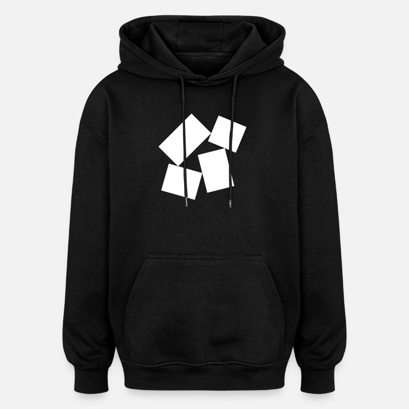 Fette Quadrate-Komposition - Oversized Unisex Hoodie - Schwarz