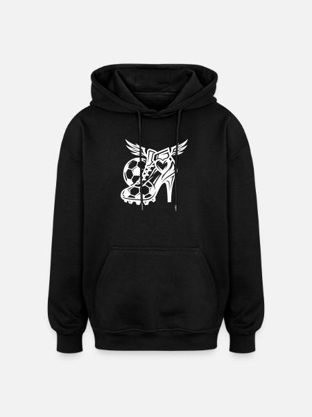 Fussballschuhe Fussball High Heels - Oversized Unisex Hoodie - Schwarz