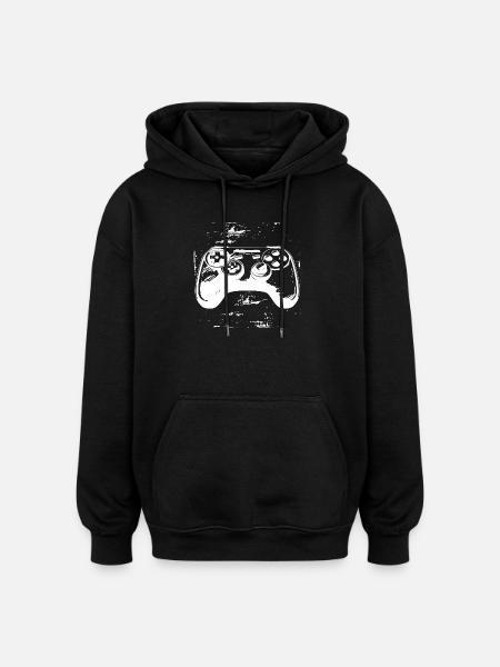 Spiel Controller Zeichnung - Oversized Unisex Hoodie - Schwarz