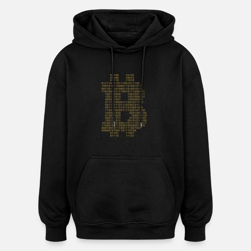 Bitcoin Code Blockchain Kryptowährung HODL - Oversized Unisex Hoodie - Schwarz