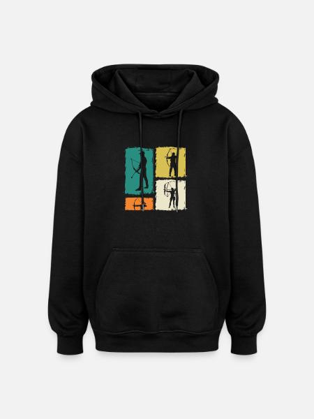 Bogenschießen - Oversized Unisex Hoodie - Schwarz