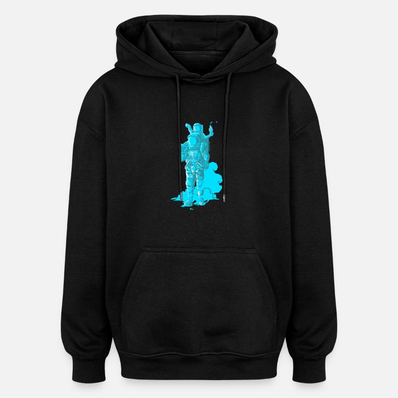 Onwards, Raum Dad! - Oversized Unisex Hoodie - Schwarz