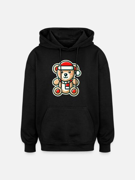 Weihnachtlicher Teddybär - Oversized Unisex Hoodie - Schwarz
