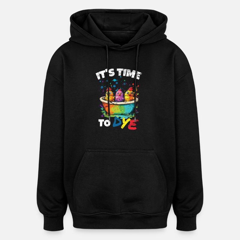 Ostern Eier Färben Ostereier - Oversized Unisex Hoodie - Schwarz
