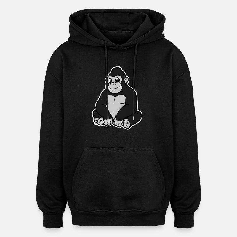 Gorilla - Oversized Unisex Hoodie - black