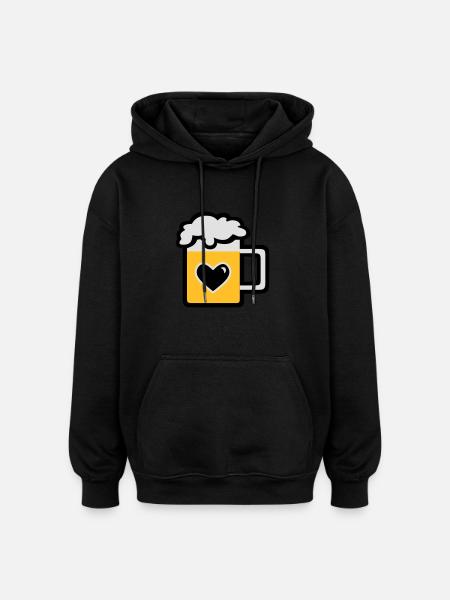 Mass Bier - Oversized Unisex Hoodie - Schwarz