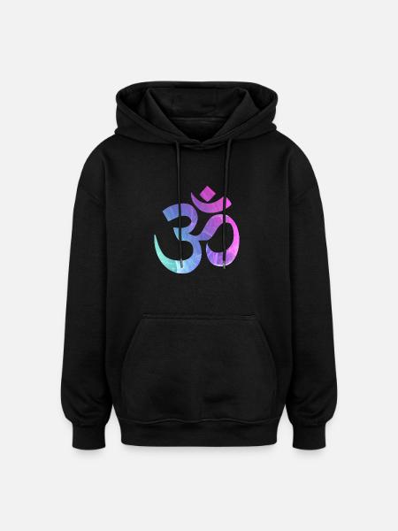 yoga om 4 - Oversized Unisex Hoodie - Schwarz
