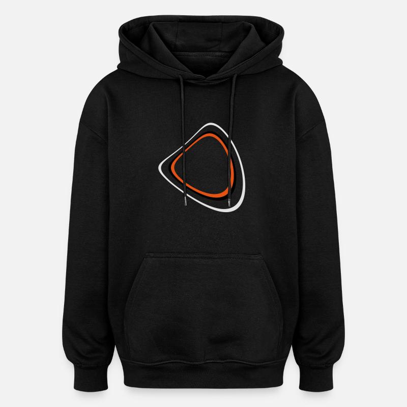 Rétro Circleage - Sweat à capuche oversize unisexe - noir
