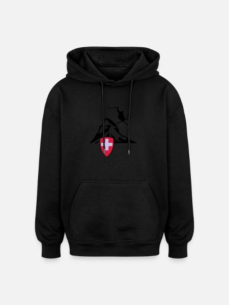 matterhorn zermatt Switzerland - Oversized Unisex Hoodie - black