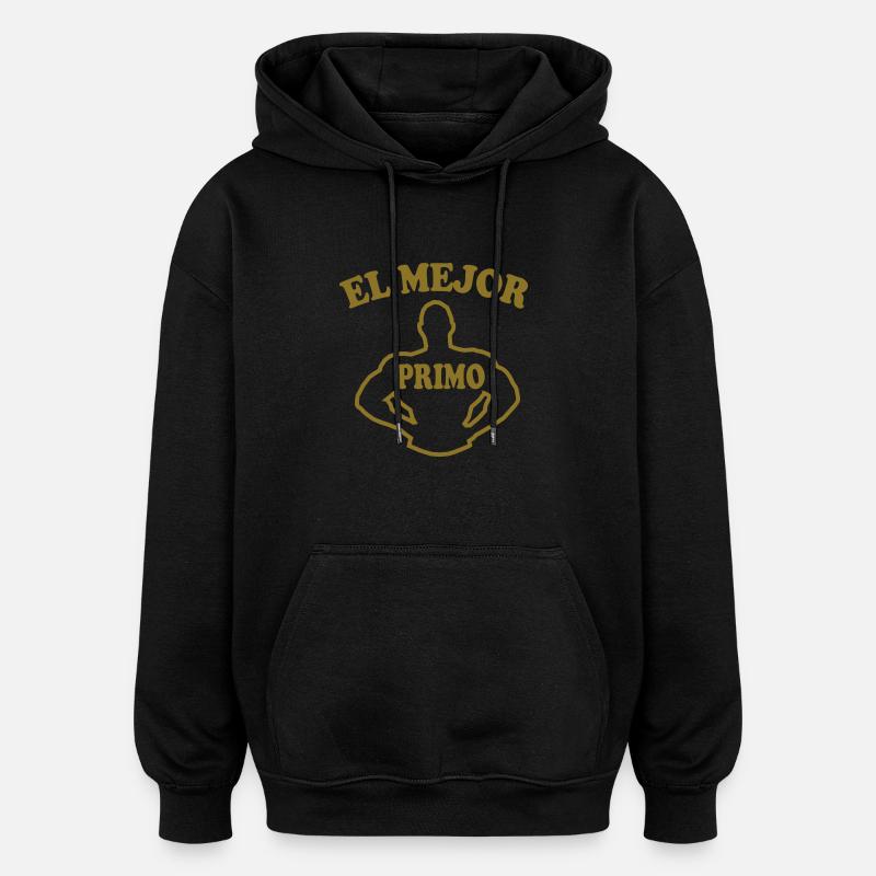 El mejor primo - Sweat à capuche oversize unisexe - noir