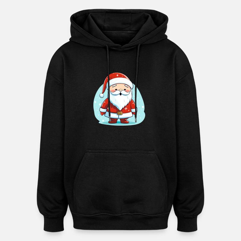 Père Noël - Sweat à capuche oversize unisexe - noir