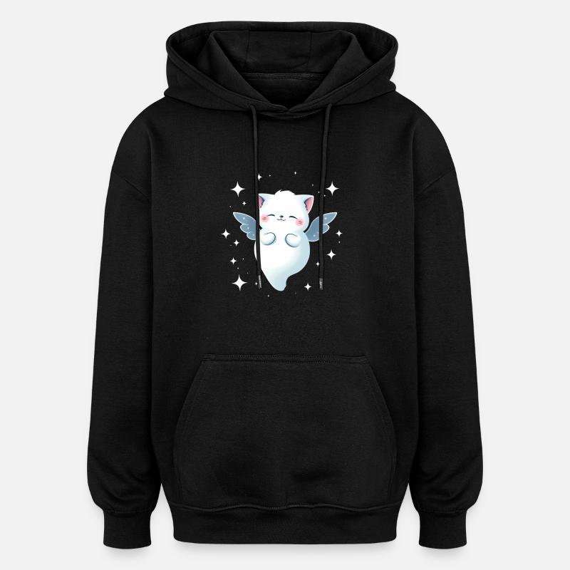 Parfaitement angélique - Sweat à capuche oversize unisexe - noir