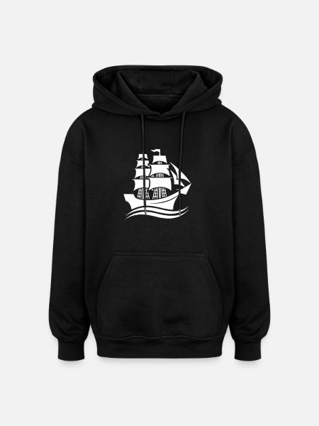 Ship 1 - Oversized Unisex Hoodie - black