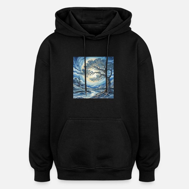Yggdrasil – Arbre de vie - Sweat à capuche oversize unisexe - noir