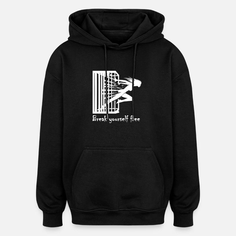 Befreien Sie sich - Oversized Unisex Hoodie - Schwarz