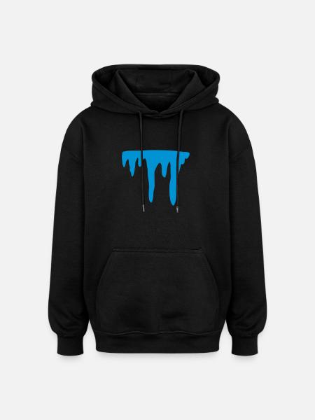 Icicle - line - Oversized Unisex Hoodie - black