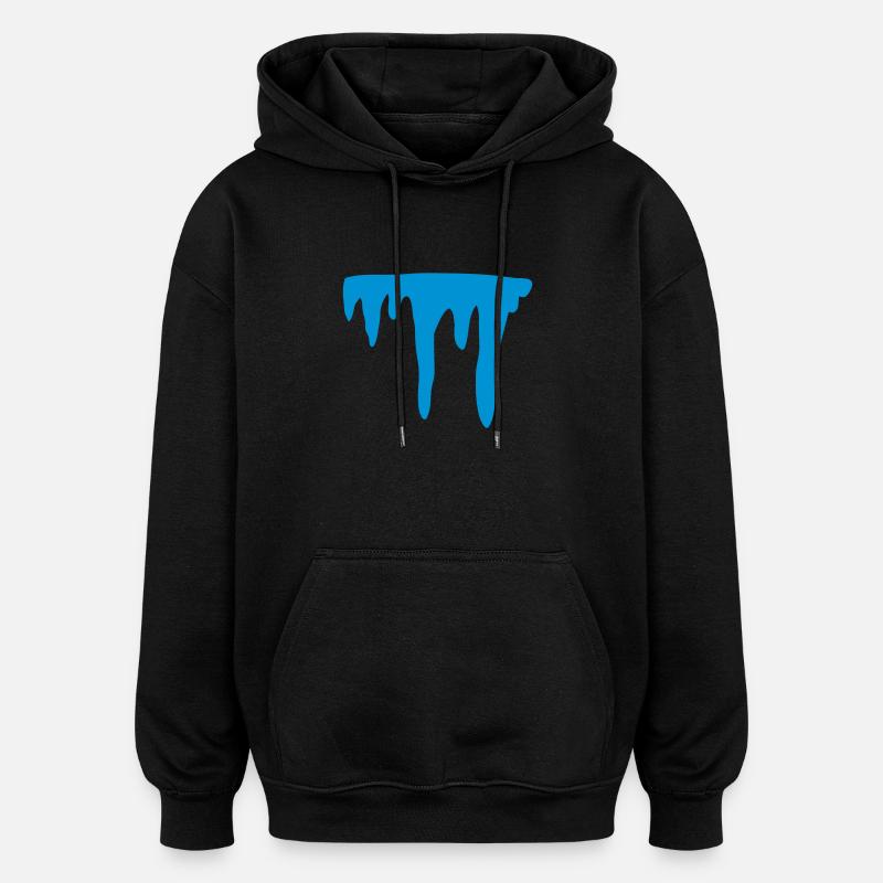 Eiszapfen - line - Oversized Unisex Hoodie - Schwarz