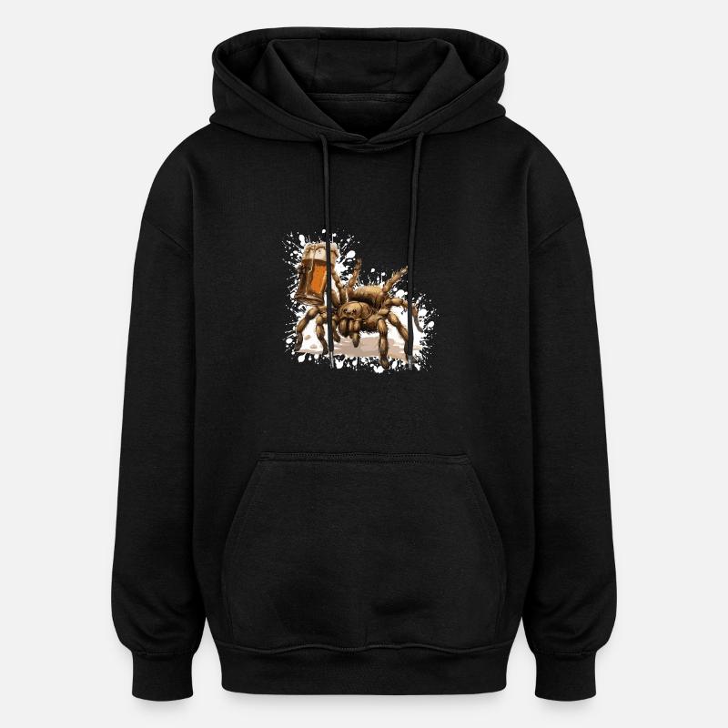 Tarantula Beer Funny - Oversized Unisex Hoodie - black