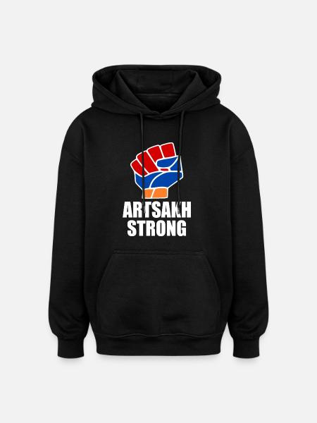 Artsakh strong - Oversized Unisex Hoodie - black