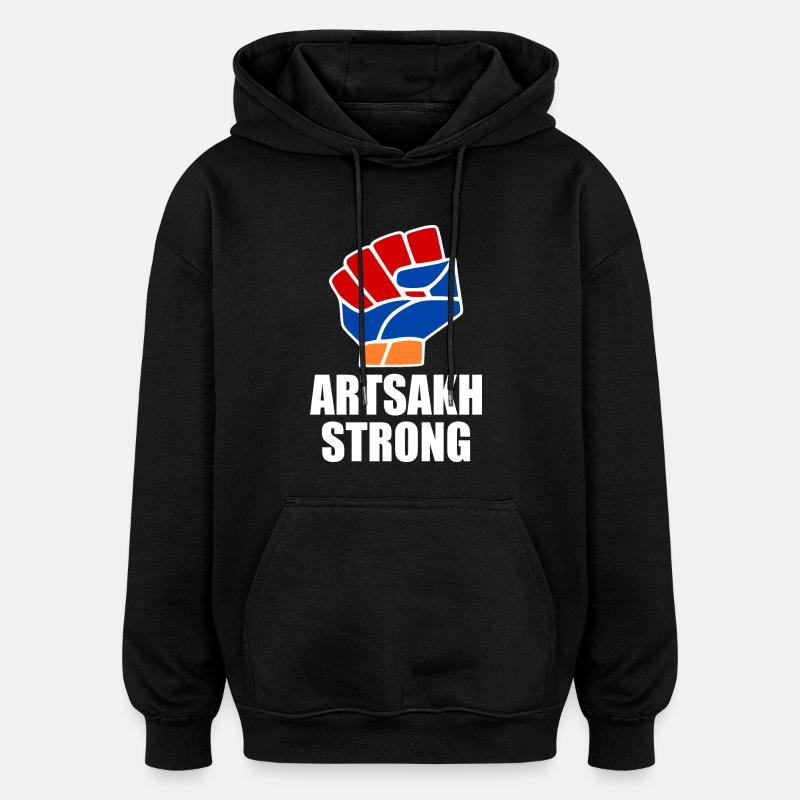 Artsakh strong - Sweat à capuche oversize unisexe - noir